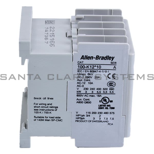 Allen Bradley 100-K12ZJ10  Contactor Product Image