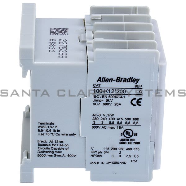 Allen Bradley 100-K12ZJ200  Contactor Product Image