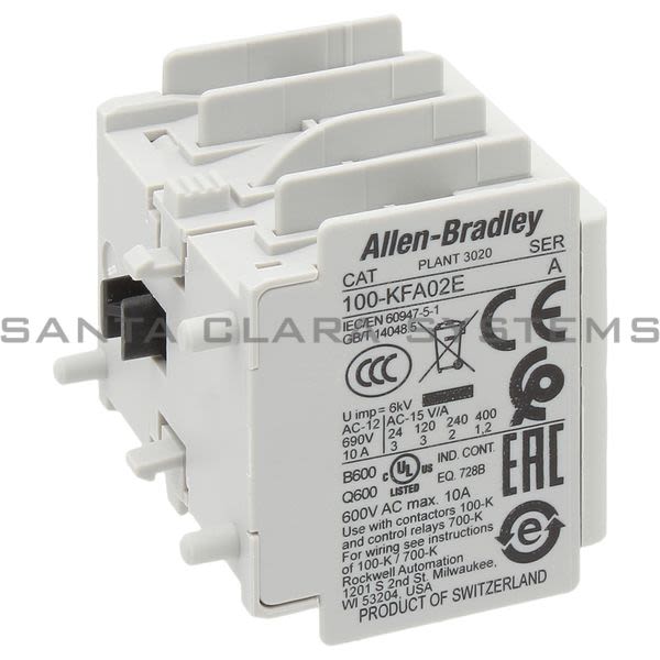 Allen Bradley 100-KFA02E Auxiliary Contact Block Product Image