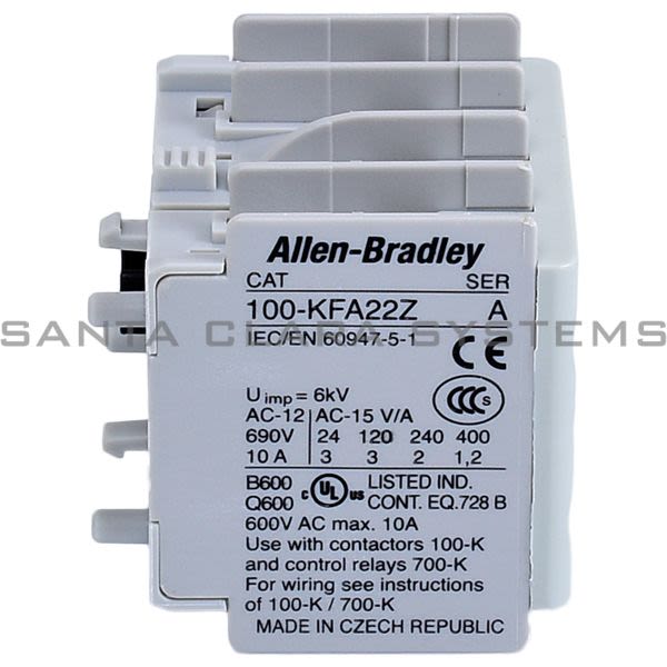 Allen Bradley 100-KFA22Z Auxiliary Contact Block Product Image
