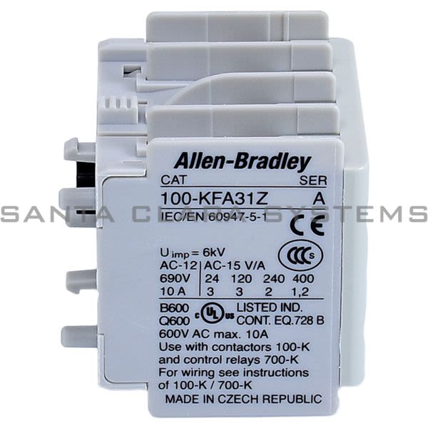 Allen Bradley 100-KFA31Z  Auxiliary Contact Block Product Image