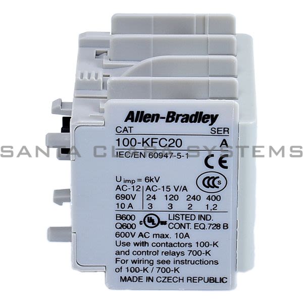 Allen Bradley 100-KFC20 Auxiliary Contact Block Product Image