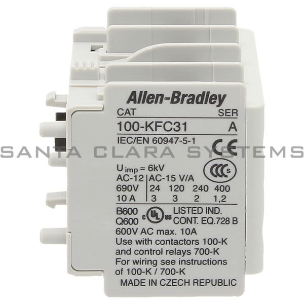Allen Bradley 100-KFC31 Auxiliary Contact Block Product Image
