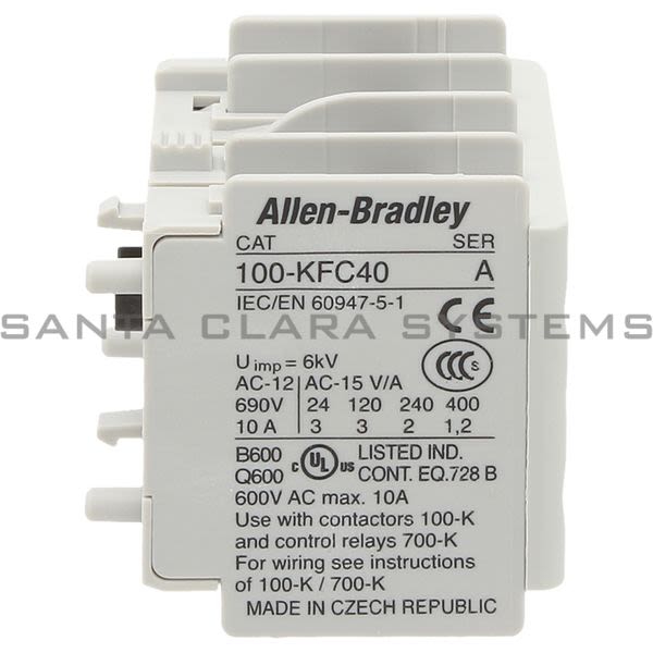 Allen Bradley 100-KFC40 Auxiliary Contact Block Product Image