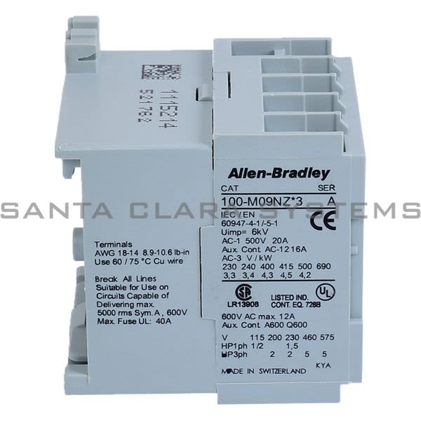 Allen Bradley 100-M09NZD243 Contactor Product Image