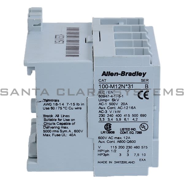 Allen Bradley 100-M12ND3S Mini Contactor Product Image