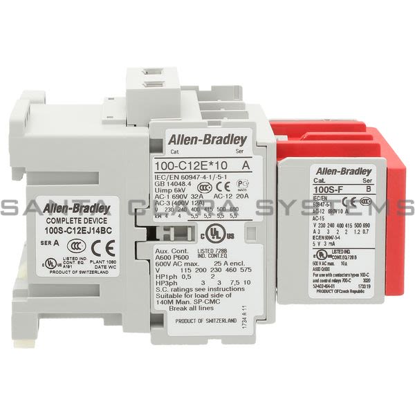 Allen Bradley 100S-C12EJ14BC Safety Contactor Product Image