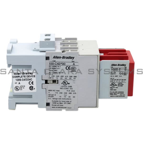 Allen Bradley 100S-C43D04C Safety Contactor Product Image