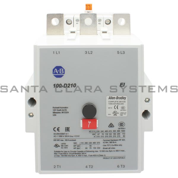 100S D210EZJ22C Allen Bradley Safety Contactor Santa Clara Systems