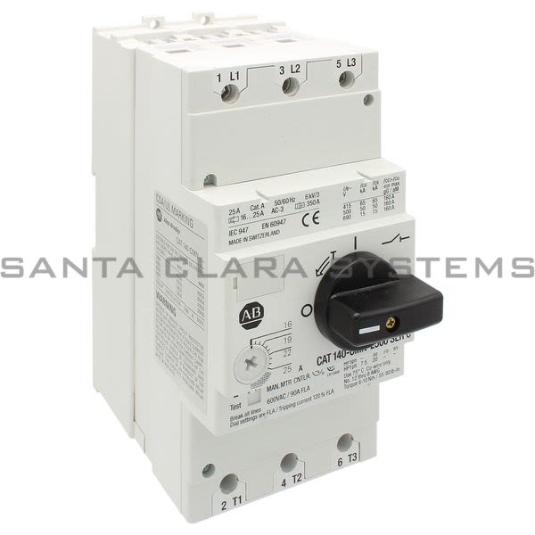 Allen Bradley 140-CMN-2500 Motor Protector | Mpcb, Std. Magnetic Trip, 16.0 - 25.0A Product Image