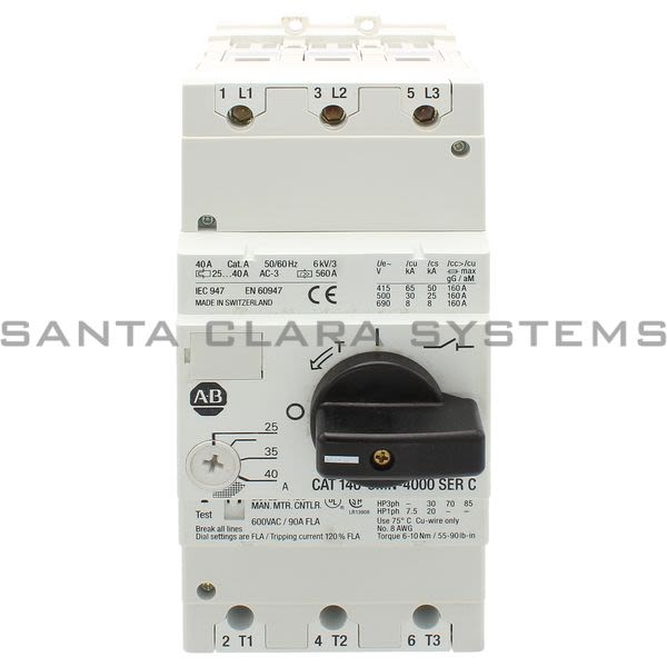 Allen Bradley 140-CMN-4000 Manual Motor Starter /Circuit Breaker Product Image