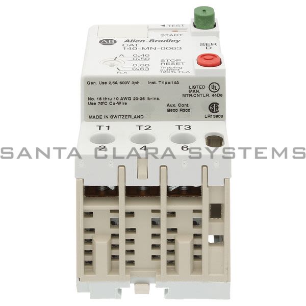 Allen Bradley 140-MN-0063  Manual Motor Starter Product Image