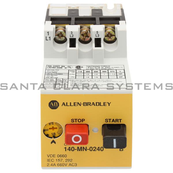 Allen Bradley 140-MN-0240  Manual Motor Starter Product Image