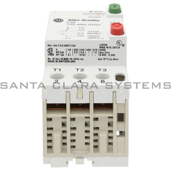Allen Bradley 140-MN-0250  Manual Starter Product Image