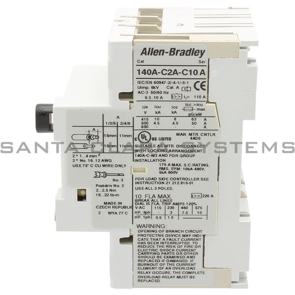 Allen Bradley 140A-C2A-C10 Manual Motor Starter Product Image