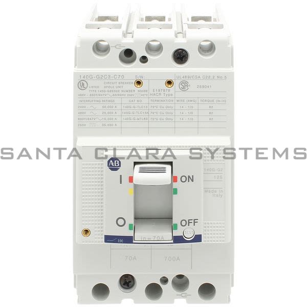Allen Bradley 140G-G2C3-C70 Circuit Breaker Product Image