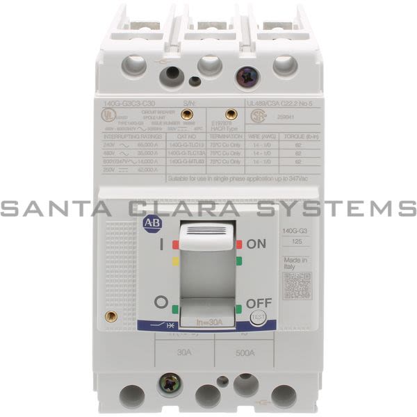 Allen Bradley 140G-G3C3-C30 Circuit Breaker Product Image