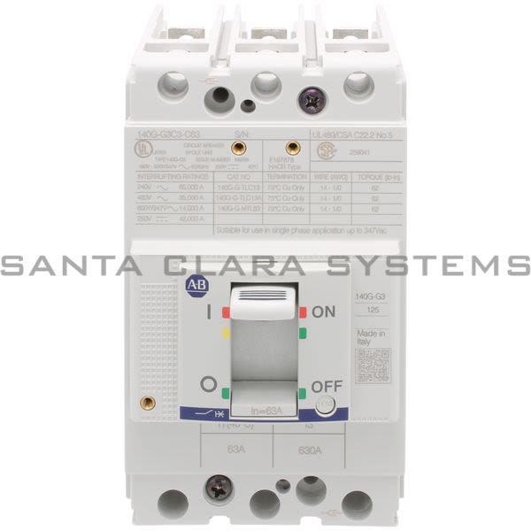 Allen Bradley 140G-G3C3-C63 Circuit Breaker Product Image