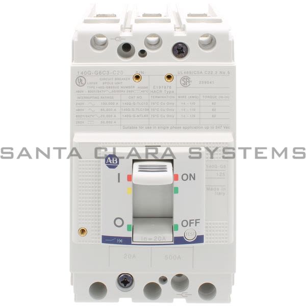 Allen Bradley 140G-G6C3-C20 Circuit Breaker Product Image