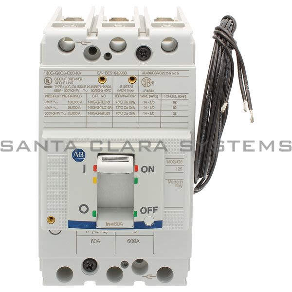 Allen Bradley 140G-G6C3-C60-KA Circuit Breaker Product Image