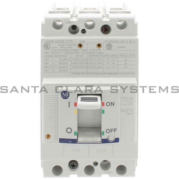 Allen Bradley 140G-G6C3-C70 Circuit Breaker Product Image