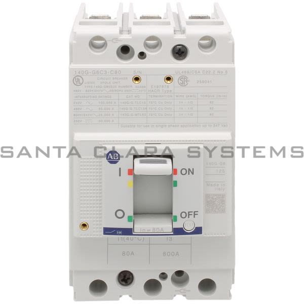 Allen Bradley 140G-G6C3-C80 Circuit Breaker Product Image