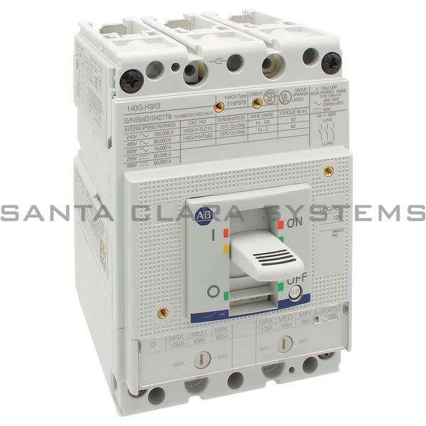 Allen Bradley 140G-H3F3-D12 Molded Case Circuit Breaker Product Image