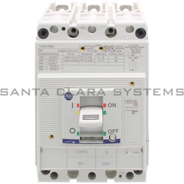 Allen Bradley 140G-H6C3-C60 Molded Case Circuit Breaker | H Frame Product Image