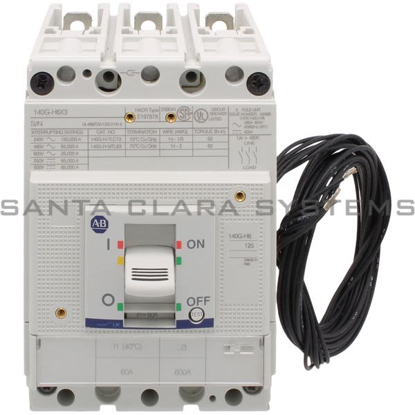Allen Bradley 140G-H6C3-C60-AA Molded Case Circuit Breaker | H Frame Product Image