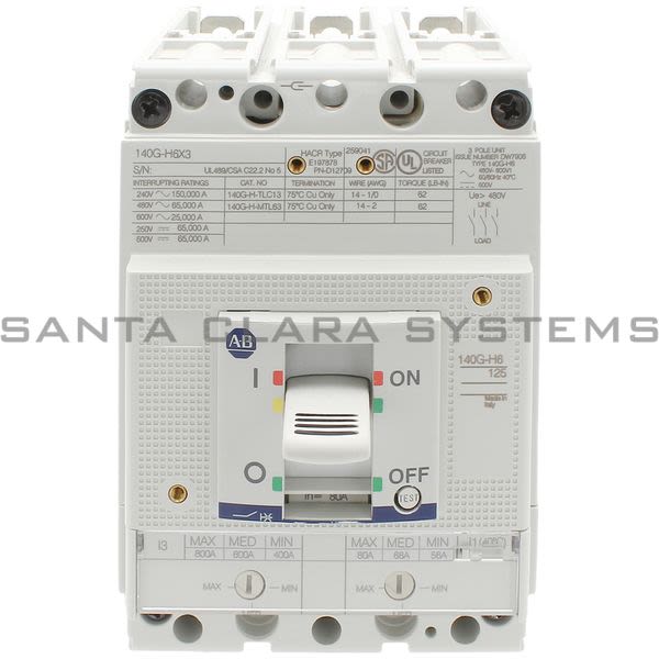 Allen Bradley 140G-H6F3-C80 Circuit Breaker Product Image