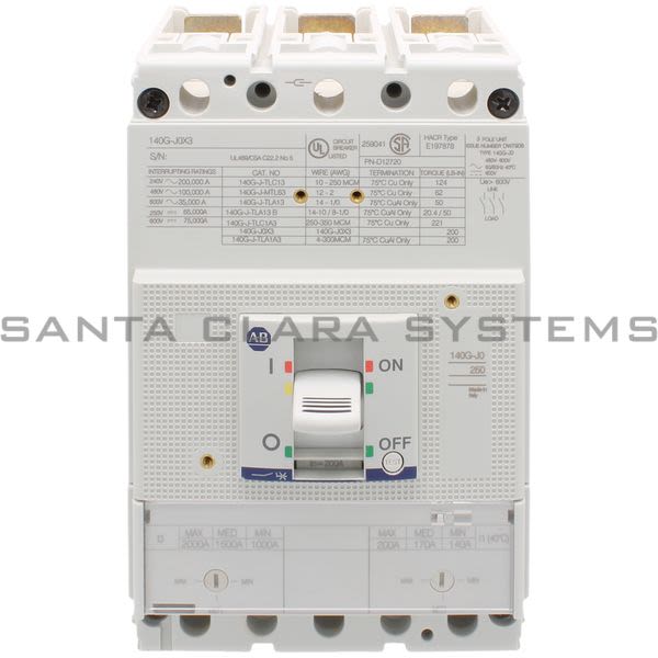 Allen Bradley 140G-J0F3-D20 Molded Case Circuit Breaker Product Image