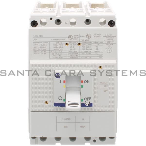 Allen Bradley 140G-J3C3-C60 Molded Case Circuit Breaker Product Image