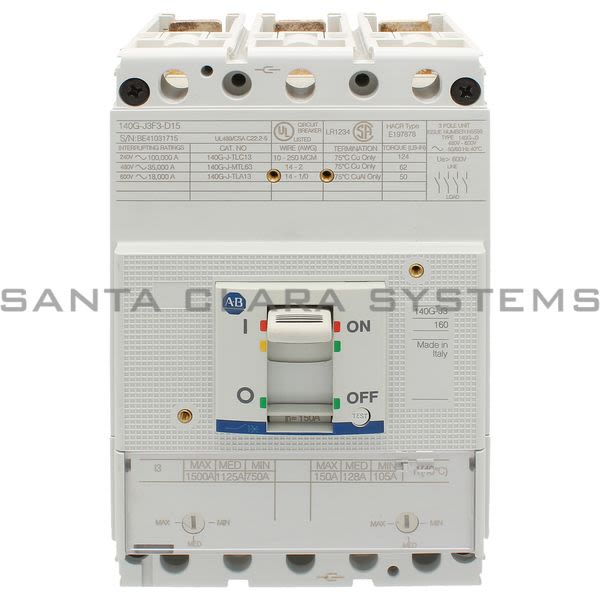 Allen Bradley 140G-J3F3-D15 Molded Case Circuit Breake Product Image