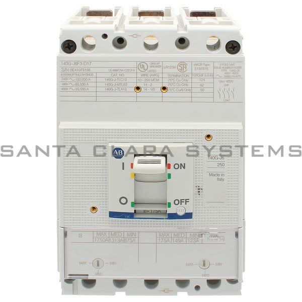 Allen Bradley 140G-J6F3-D17 Circuit Breaker Product Image