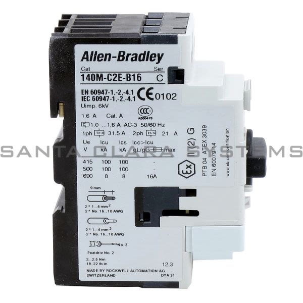 Allen Bradley 140M-C2E-B16-CX Motor Protection Circuit Breaker Product Image