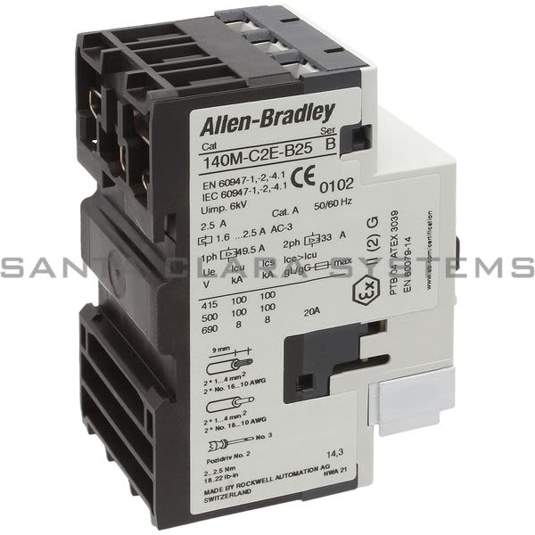 Allen Bradley 140M-C2E-B25-CX Motor Protection Circuit Breaker Product Image