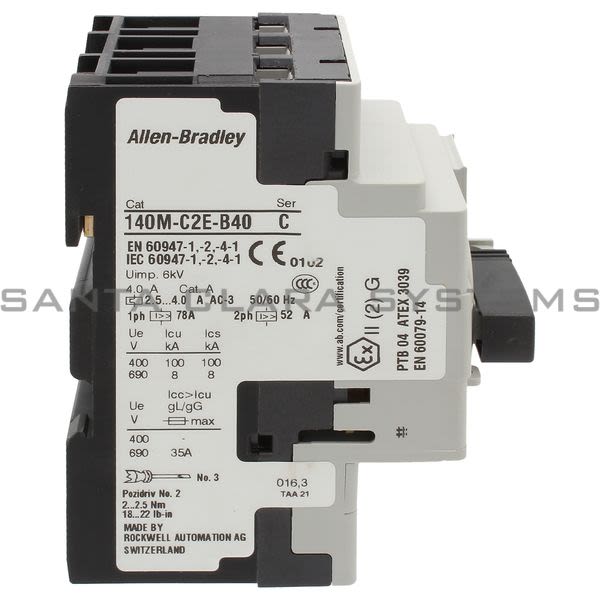 Allen Bradley 140M-C2E-B40-KN Motor Protector Circuit Breaker Product Image
