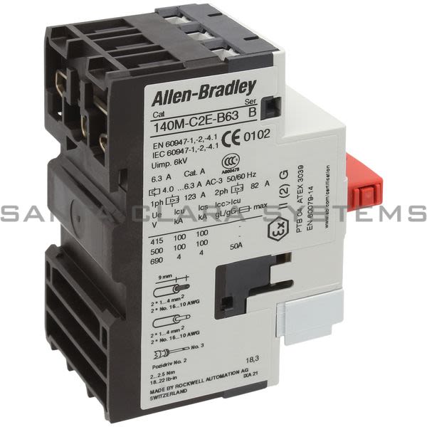 Allen Bradley 140M-C2E-B63-CX-KY Motor Protection Circuit Breaker Product Image