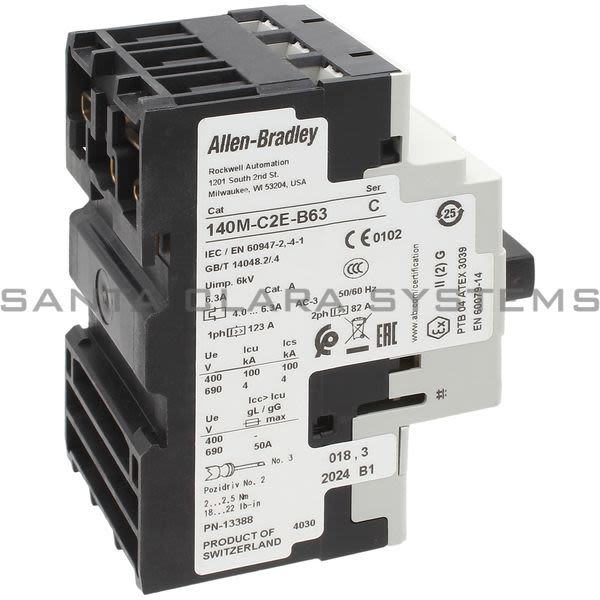 Allen Bradley 140M-C2E-B63-KN Motor Protector Circuit Breaker Product Image