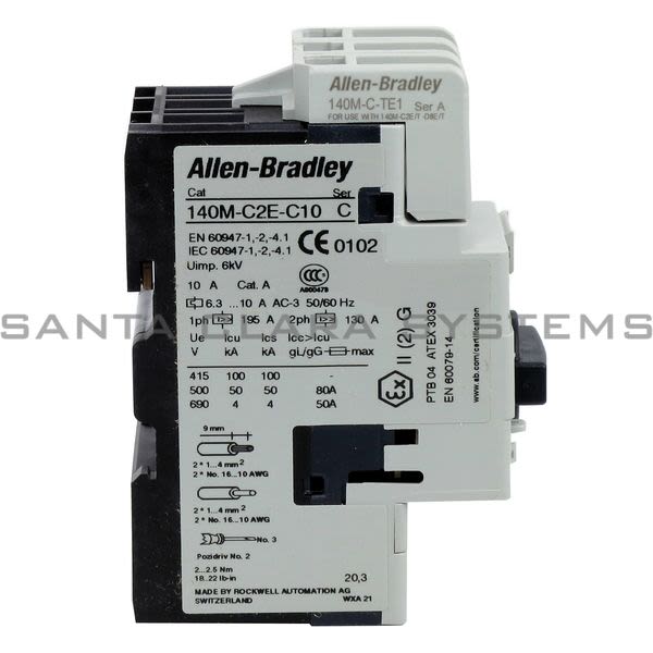 Allen Bradley 140M-C2E-C10-TE  Motor Protection Circuit Breaker Product Image