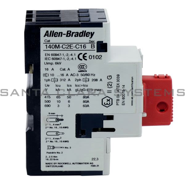 140M-C2E-C16-KY Allen Bradley Motor Protection Circuit Breaker - Santa ...