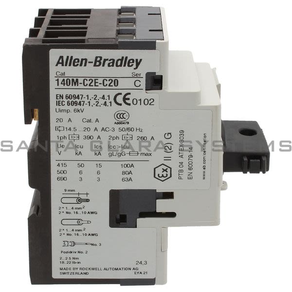 Allen Bradley 140M-C2E-C20-KN Motor Protection Circuit Breaker Product Image