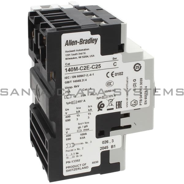 Allen Bradley 140M-C2E-C25-XC Motor Protection Circuit Breaker Product Image