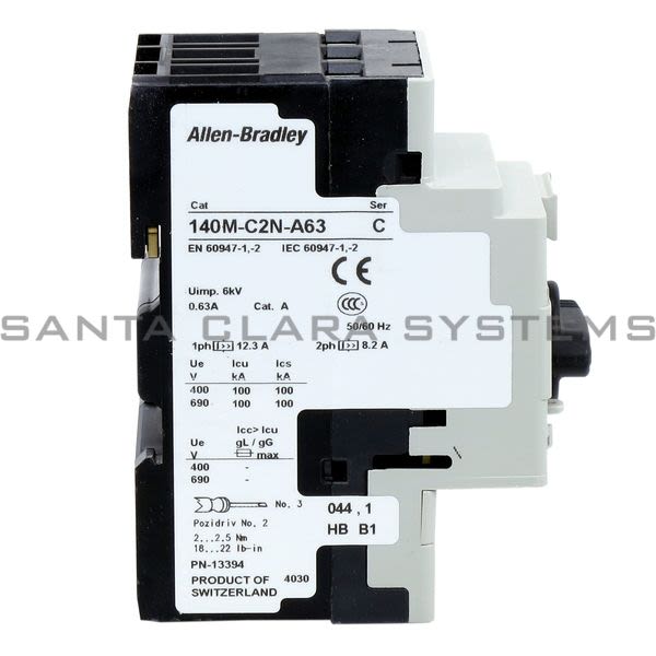 Allen Bradley 140M-C2N-A63 Motor Protector Circuit Breaker Product Image