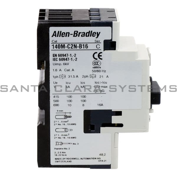 Allen Bradley 140M-C2N-B16 Motor Protection Circuit Breaker Product Image