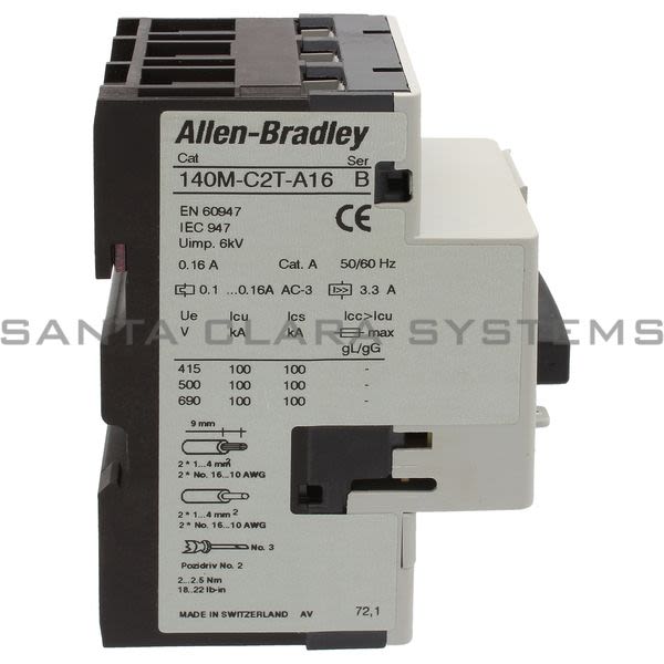 Allen Bradley 140M-C2T-A16 Overload Motor Protector Product Image