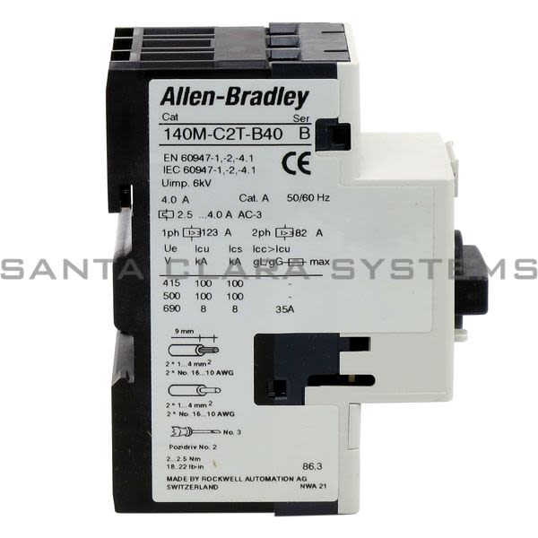 Allen Bradley 140M-C2T-B40 Motor Protection Circuit Breaker Product Image