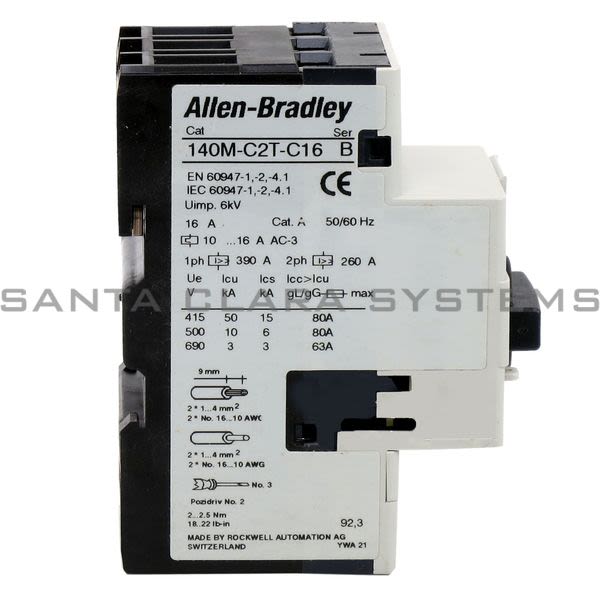 Allen Bradley 140M-C2T-C16 Motor Protector Circuit Breaker Product Image