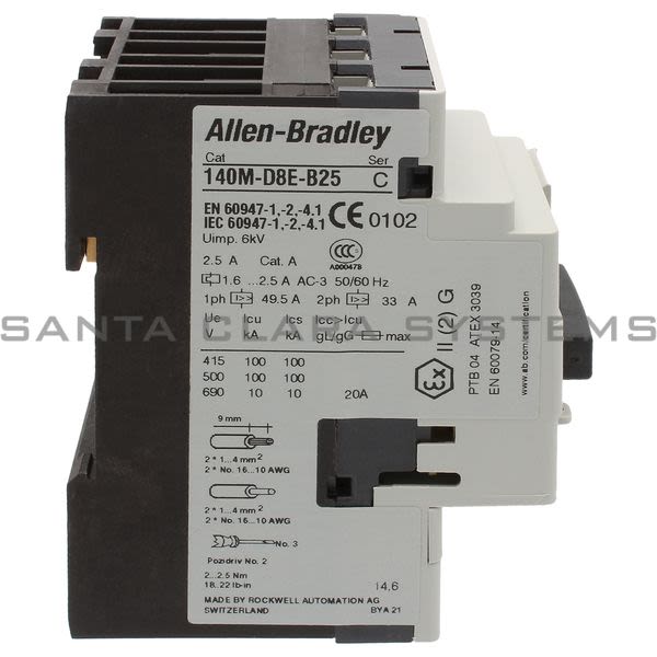 Allen Bradley 140M-D8E-B25 Motor Protection Circuit Breaker Product Image