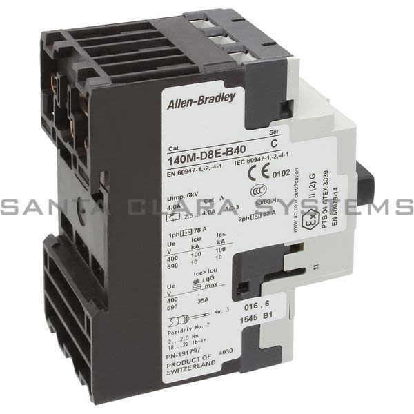 Allen Bradley 140M-D8E-B40-KN Motor Protection Circuit Breaker Product Image